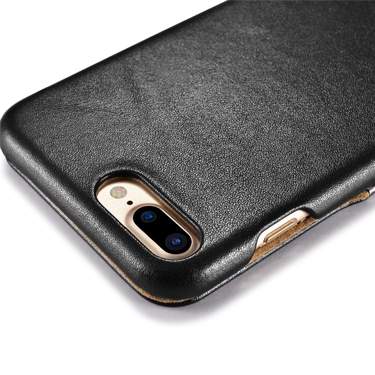 ICARER Luxury Series Genuine Leather Magnetic Flip Case for iPhone 7 Plus 5.5 Inch - Black-15