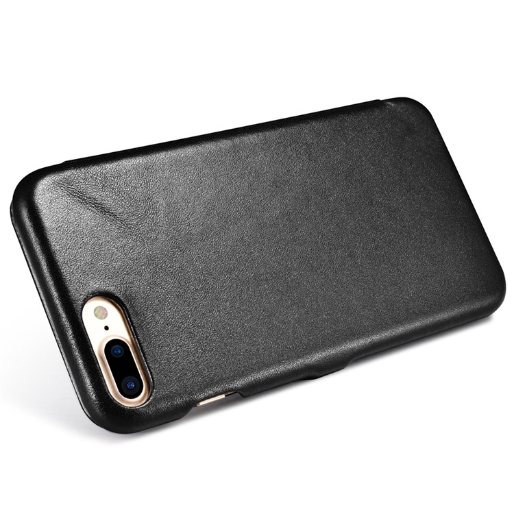 ICARER Luxury Series Genuine Leather Magnetic Flip Case for iPhone 7 Plus 5.5 Inch - Black-4