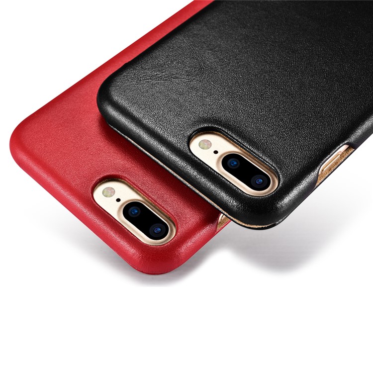 ICARER Luxury Series Genuine Leather Magnetic Flip Case for iPhone 7 Plus 5.5 Inch - Black-5