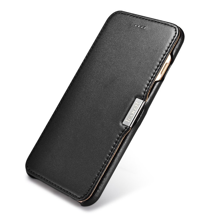 ICARER Luxury Series Genuine Leather Magnetic Flip Case for iPhone 7 Plus 5.5 Inch - Black-8