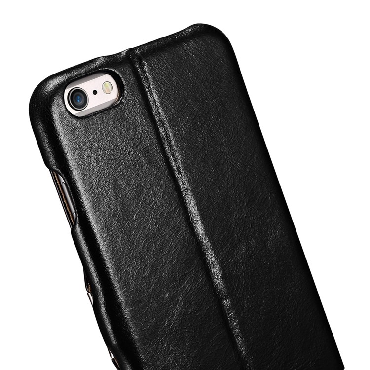 ICARER Vintage Series for iPhone 6s Plus / 6 Plus Genuine Leather Case with Stand - Black-6