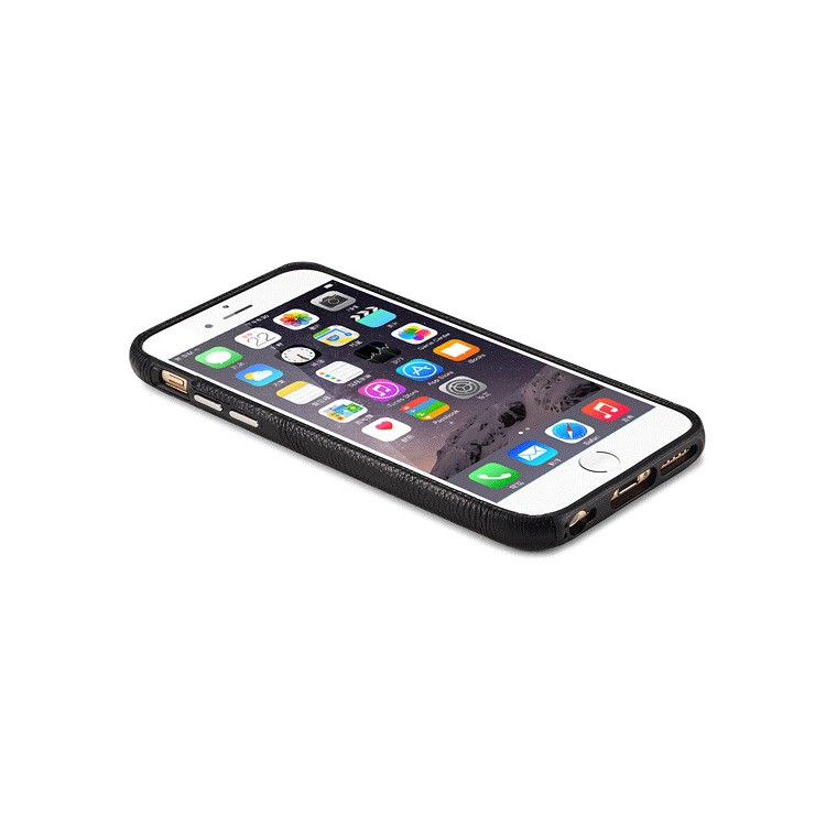 ICARER Litchi Pattern Genuine Leather Case with Removable PC Back Cover for iPhone 6S / 6 - Black-7