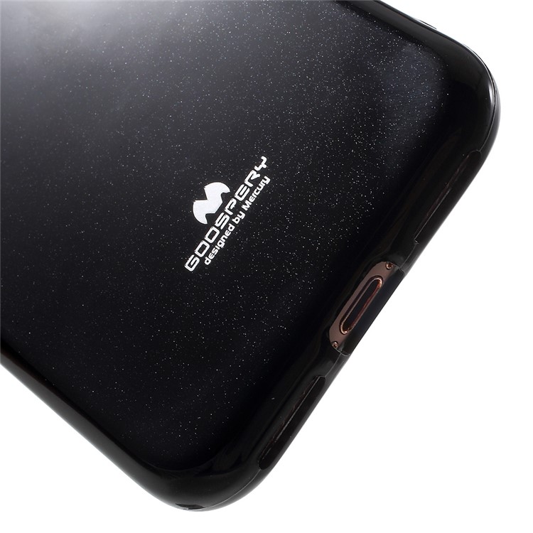 MERCURY GOOSPERY Jelly Flash Powder TPU Case with Apple Logo Hole for iPhone 7 4.7 - Black-4