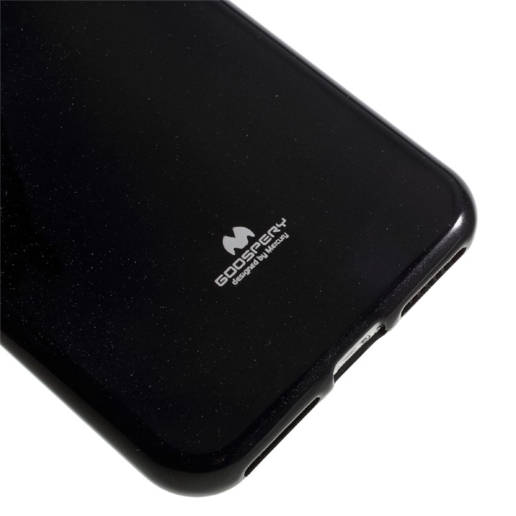 MERCURY GOOSPERY Jelly Case Glitter TPU Cover with Apple Logo Hole for iPhone 7 Plus - Black-4