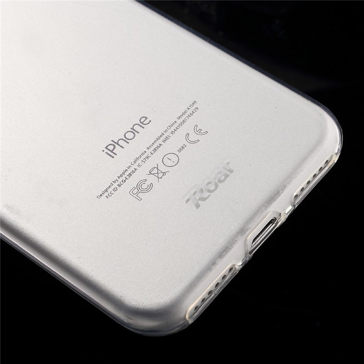 ROAR KOREA Clear TPU Phone Case with Metal Button Covers for iPhone 7 4.7 inch - Silver-4