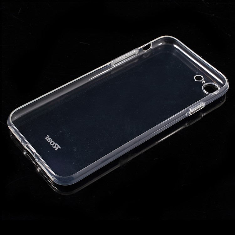 ROAR KOREA Clear TPU Phone Case with Metal Button Covers for iPhone 7 4.7 inch - Silver-5