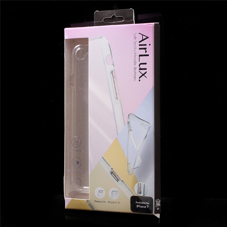 ROAR KOREA Clear TPU Phone Case with Metal Button Covers for iPhone 7 4.7 inch - Silver-6