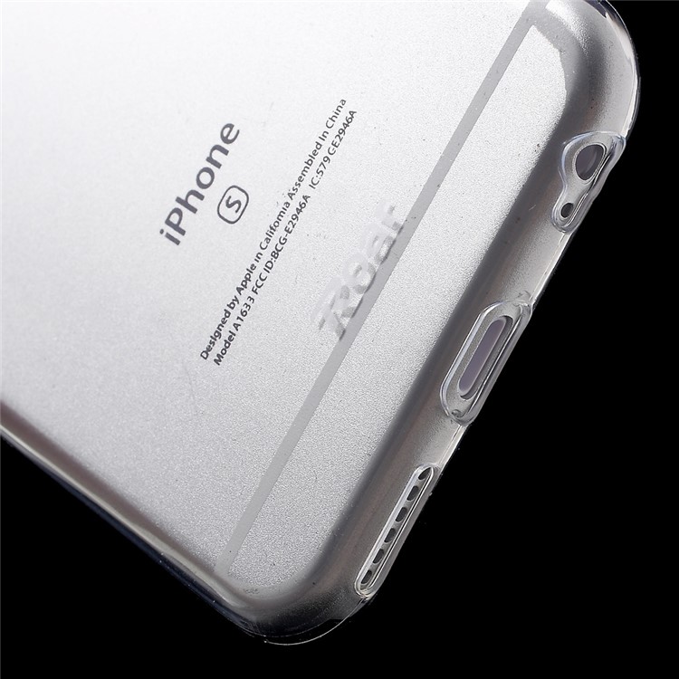 ROAR KOREA Clear TPU Soft Case with Metal Button Covers for iPhone 6s Plus/6 Plus - Silver-5