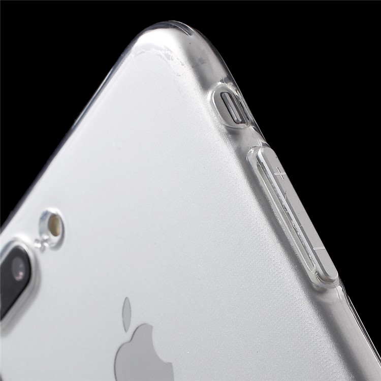 ROAR KOREA Clear TPU Phone Case with Metal Button Covers for iPhone 7 Plus - Silver-4
