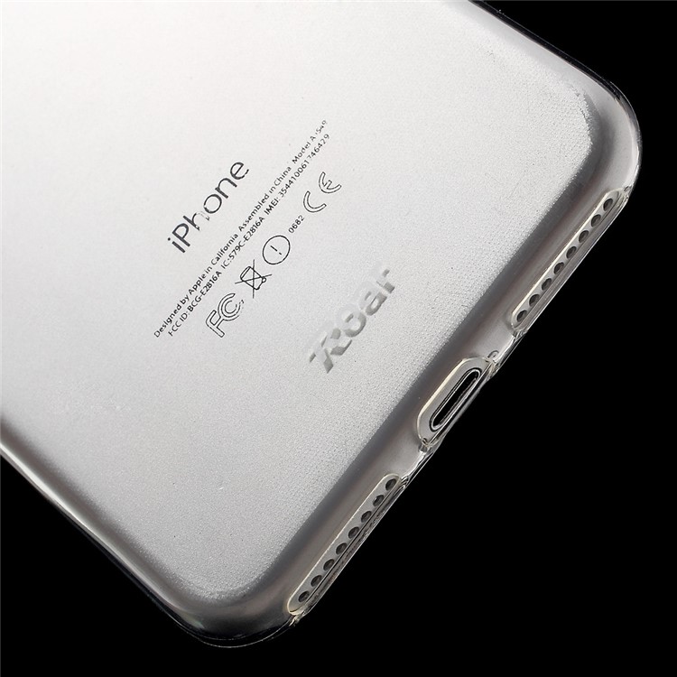 ROAR KOREA Clear TPU Phone Case with Metal Button Covers for iPhone 7 Plus - Silver-5
