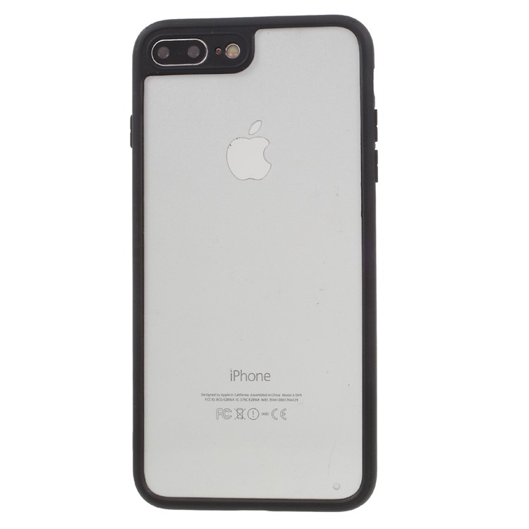 Ultrathin Clear PC + TPU Phone Case for iPhone 7 Plus 5.5 Inch - Black-2