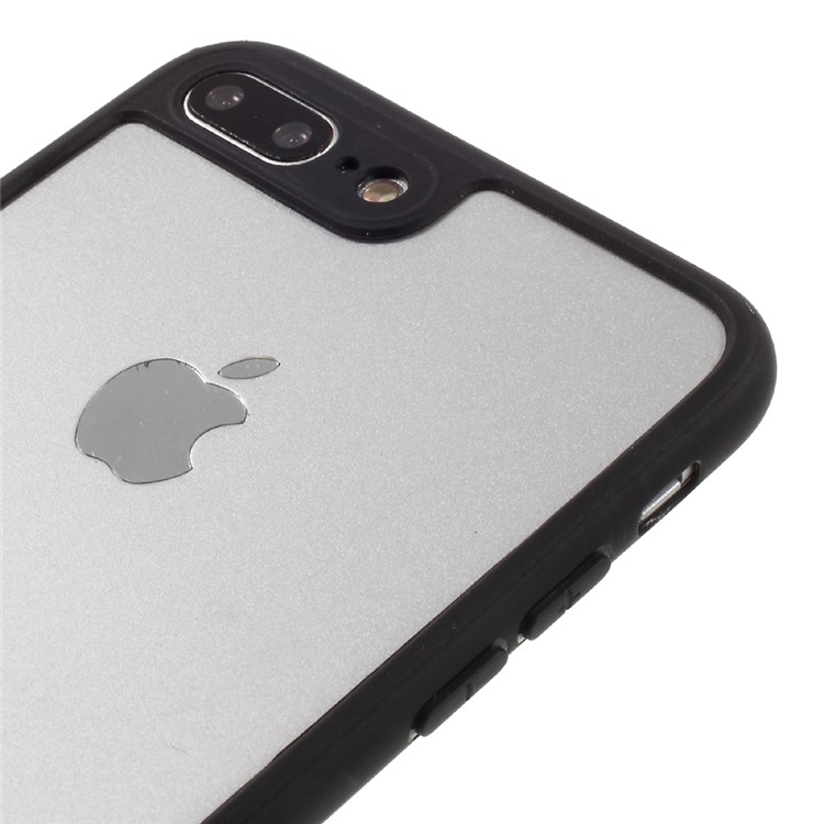 Ultrathin Clear PC + TPU Phone Case for iPhone 7 Plus 5.5 Inch - Black-3