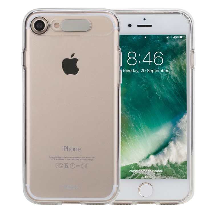 ROCK Call Lighting Soft TPU Phone Case for iPhone 7 - Transparent-1
