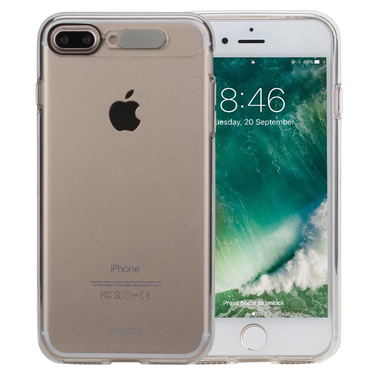 ROCK Call Lighting Soft TPU Phone Case for iPhone 7 Plus - Transparent-1
