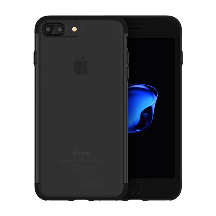 ROCK Frosted Modern PC + TPU Cell Phone Case for iPhone 7 Plus - Black-1
