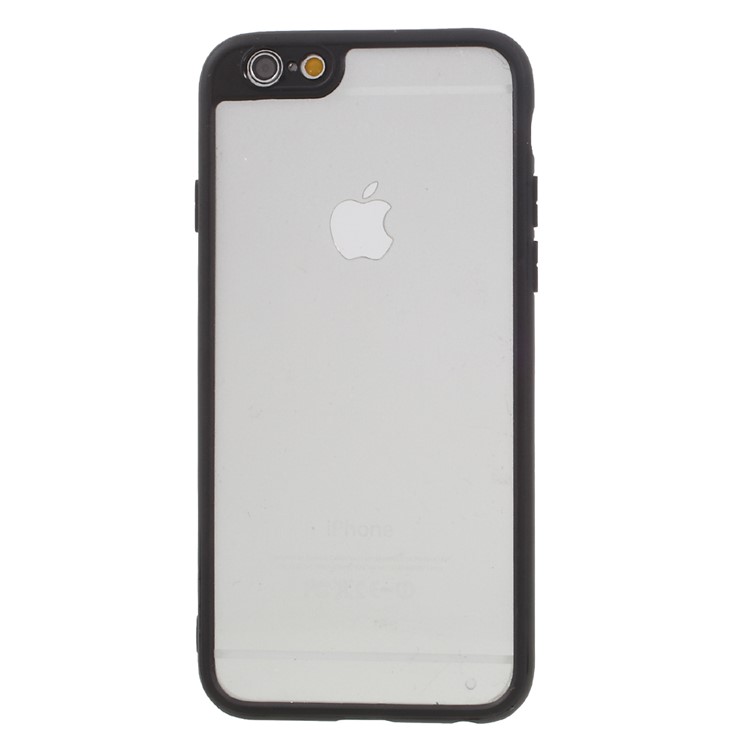 Ultrathin Clear PC + TPU Back Case for iPhone 6s Plus/6 Plus 5.5 Inch - Black-2
