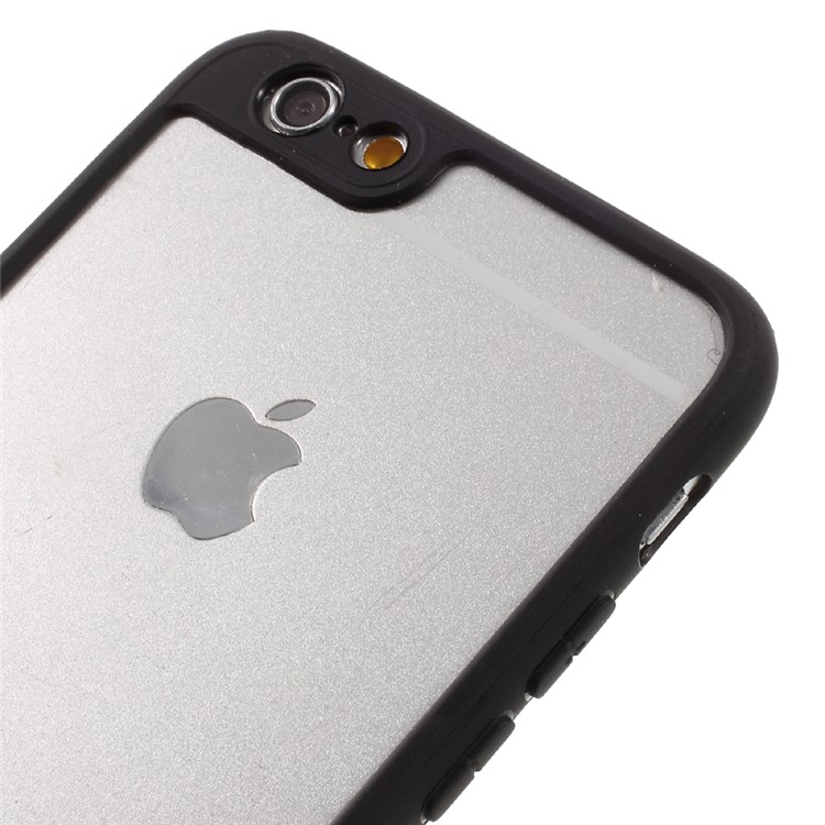 Ultrathin Clear PC + TPU Back Case for iPhone 6s Plus/6 Plus 5.5 Inch - Black-3