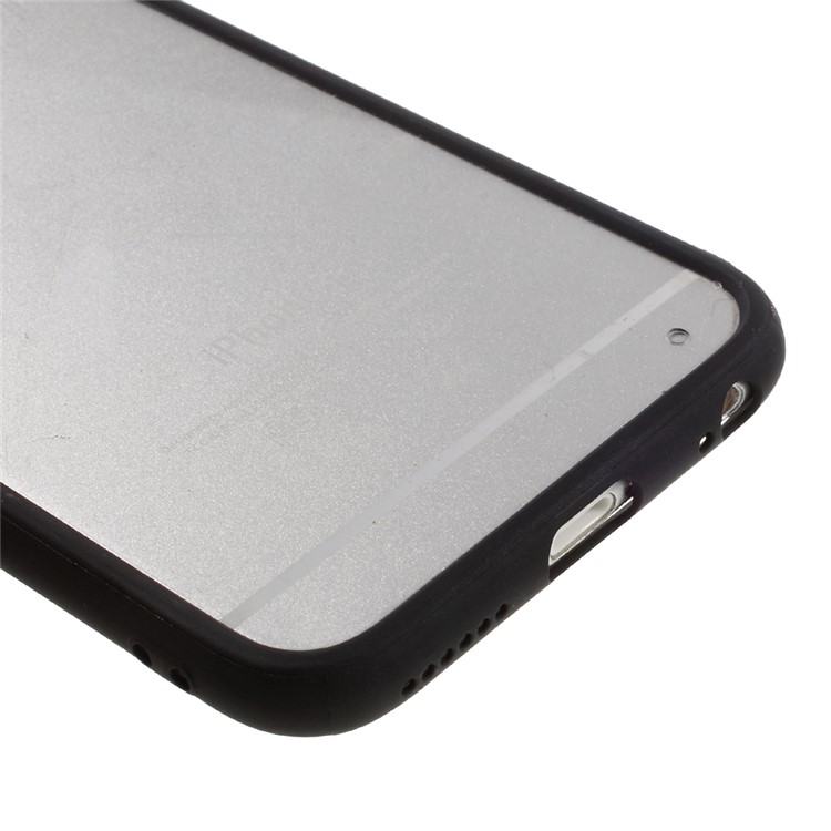 Ultrathin Clear PC + TPU Back Case for iPhone 6s Plus/6 Plus 5.5 Inch - Black-4