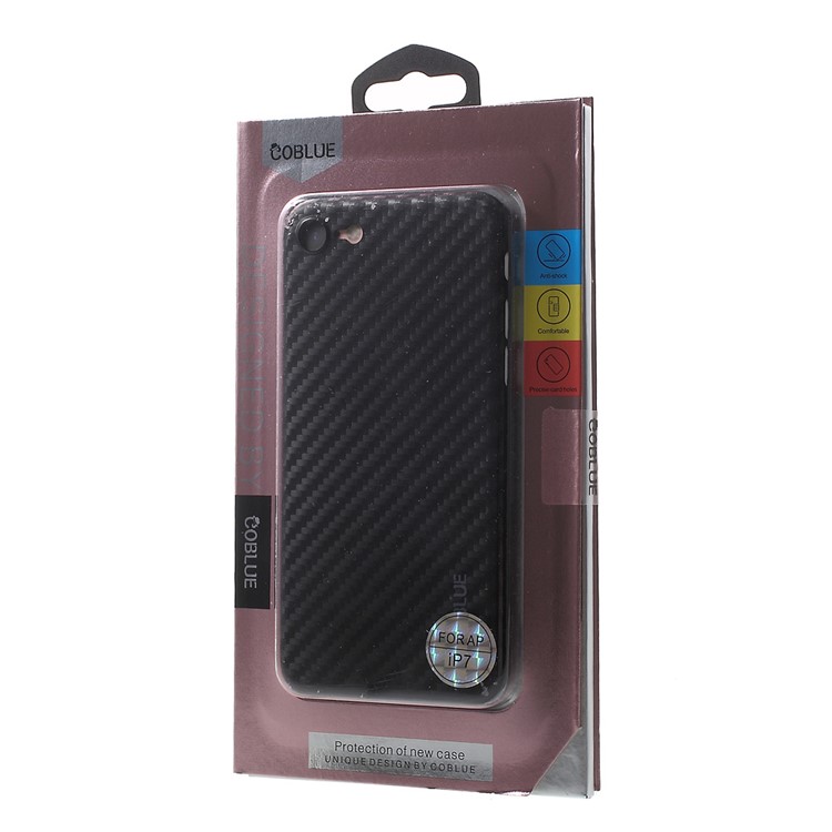 COBLUE Carbon Fiber Super Thin PP Case for iPhone 7 - Black-8