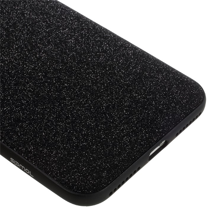 TOWEIS Dazzle Black Series for iPhone 7 Plus Leather Coated PC TPU Hybrid Case Built-in Metal Sheet - Black-5