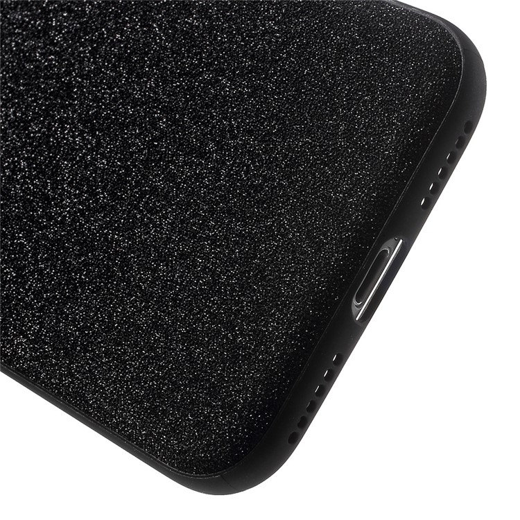 TOWEIS Dazzle Black Series for iPhone 7 Leather Coated PC TPU Hybrid Case Built-in Metal Sheet - Black-6