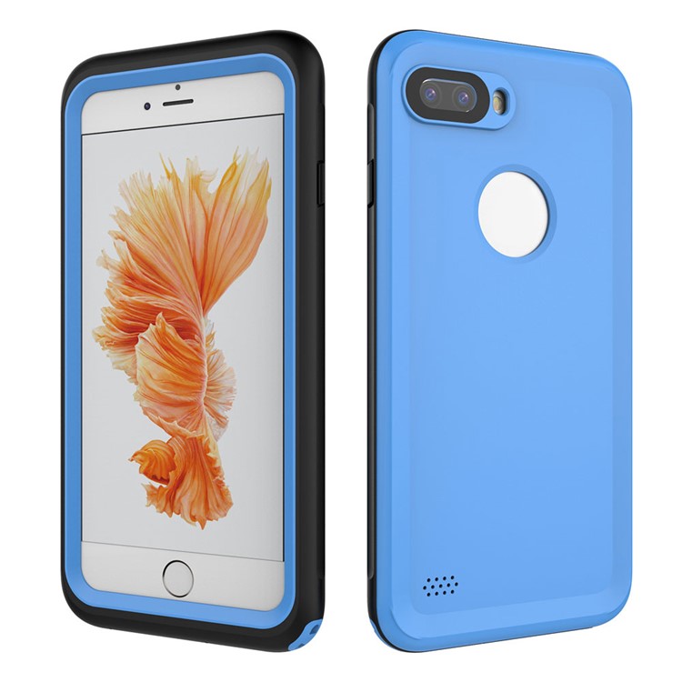 

Fingerprint Identification Waterproof Shockproof Dustproof Mobile Cover for iPhone 8 Plus / 7 Plus - Baby Blue