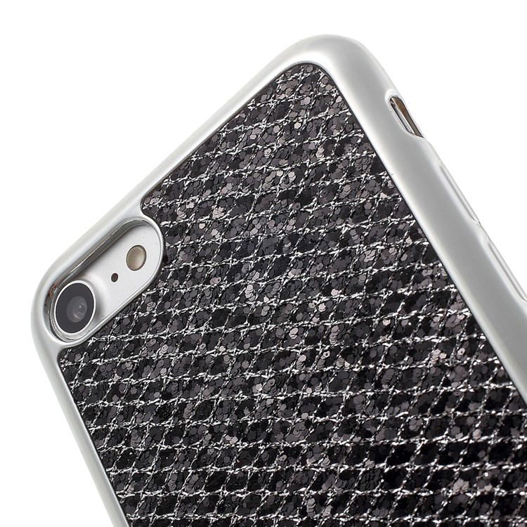 Glittery Sequins Electroplating TPU Back Case for Apple iPhone 7 (2016) - Black-4