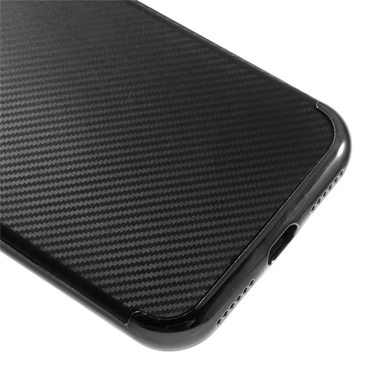 2-In-1 Plating Plastic Frame + Carbon Fiber TPU Case for iPhone 7 4.7 Inch - Black-4