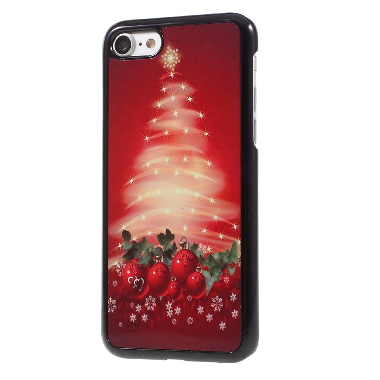 Metal Coated Hard PC Phone Case for iPhone 7 4.7 inch - Shiny Christmas Tree and Candies-2