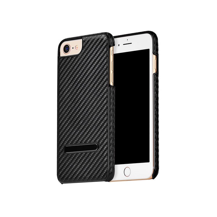 HOCO Carbon Fiber Leather Coated Hard PC Phone Case for iPhone 7 4.7 inch - Black-1