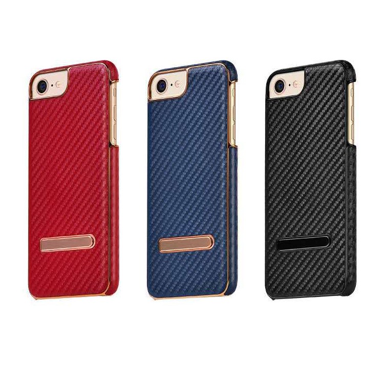 HOCO Carbon Fiber Leather Coated Hard PC Phone Case for iPhone 7 4.7 inch - Black-2