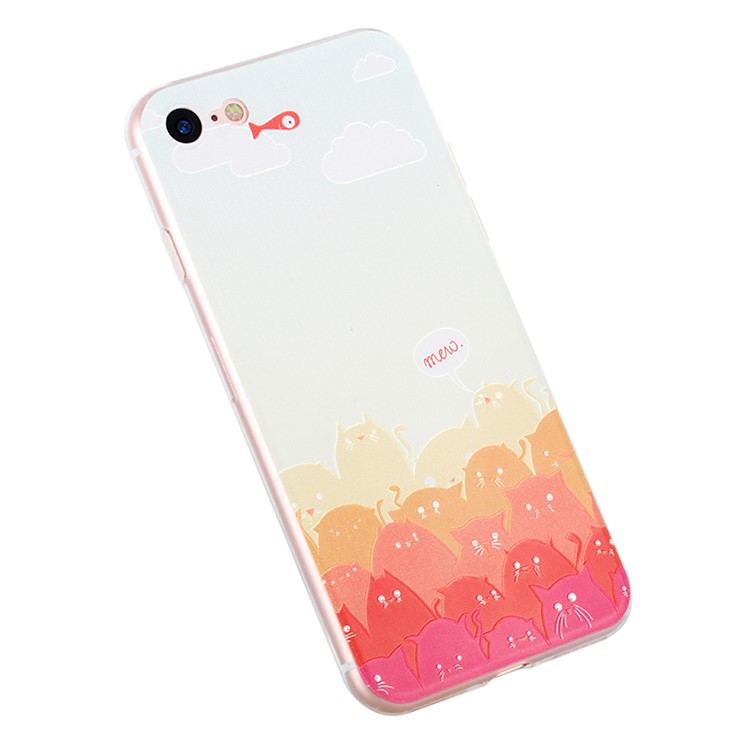 BENKS Memo Series Embossed TPU Cover Case for iPhone 7 4.7 Inch - Meow-4