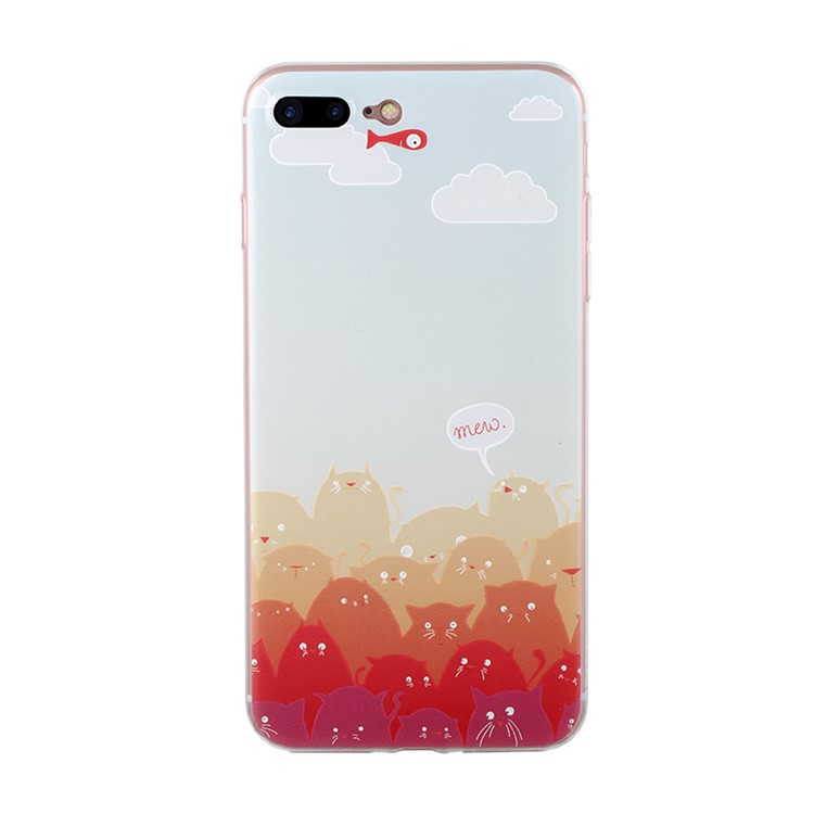 BENKS Memo Series Embossed TPU Mobile Case for iPhone 7 Plus 5.5 Inch - Meow-1