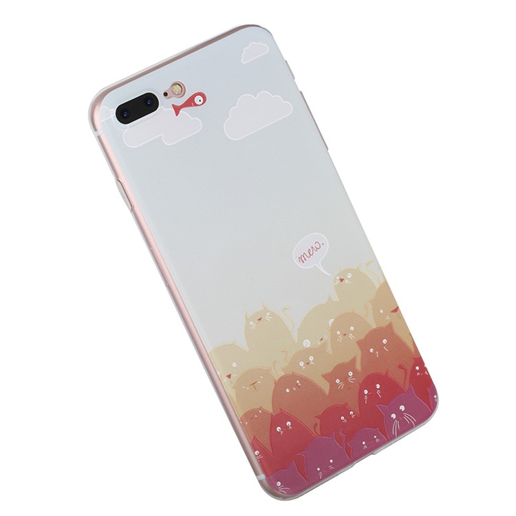 BENKS Memo Series Embossed TPU Mobile Case for iPhone 7 Plus 5.5 Inch - Meow-2