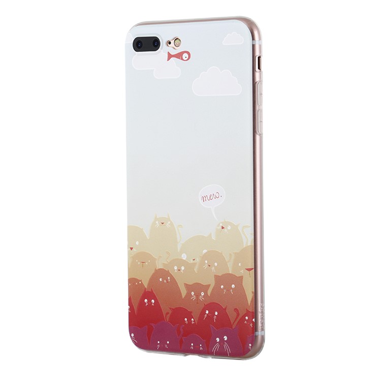 BENKS Memo Series Embossed TPU Mobile Case for iPhone 7 Plus 5.5 Inch - Meow-3