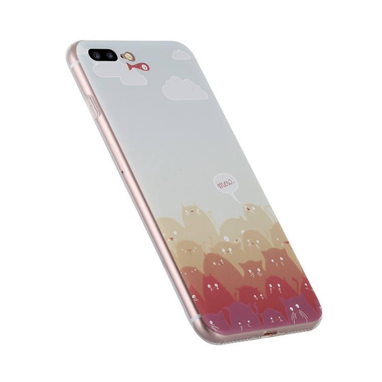 BENKS Memo Series Embossed TPU Mobile Case for iPhone 7 Plus 5.5 Inch - Meow-4