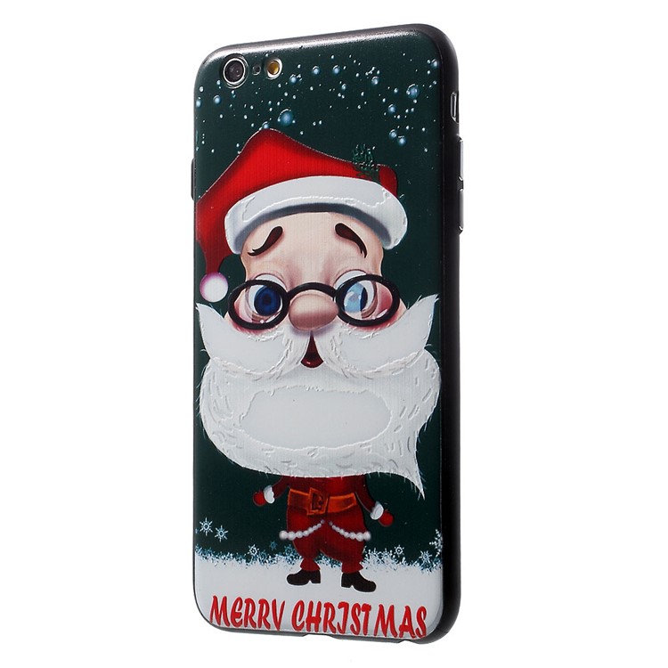 XINCUCO Merry Christmas Embossed PC TPU Hybrid Case for iPhone 6s 6 - Santa Claus Wearing Glasses-3