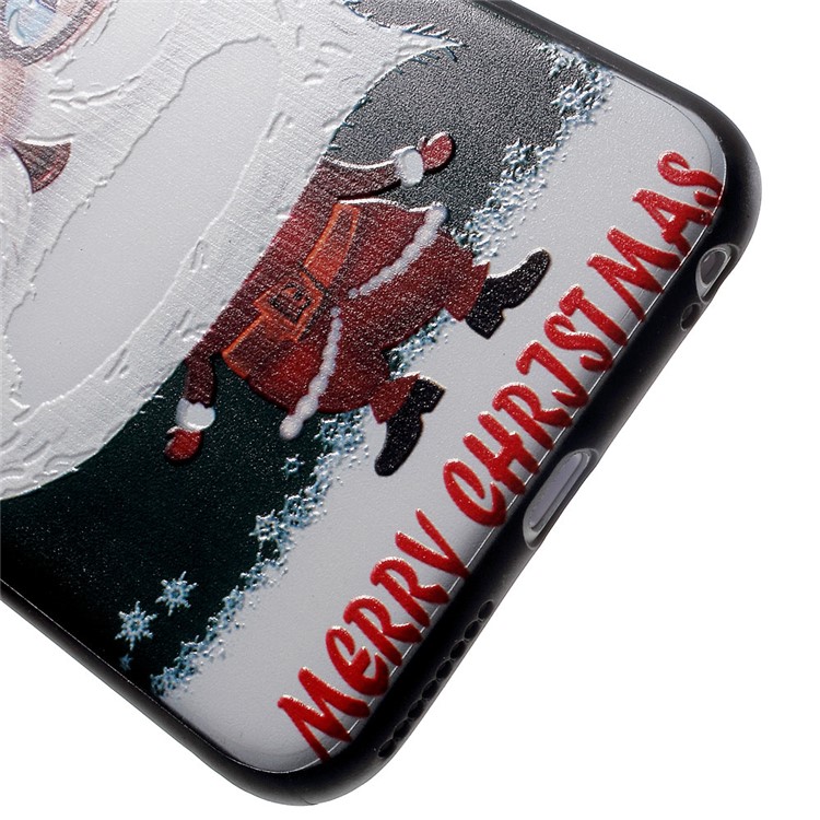 XINCUCO Merry Christmas Embossed PC TPU Hybrid Case for iPhone 6s 6 - Santa Claus Wearing Glasses-5