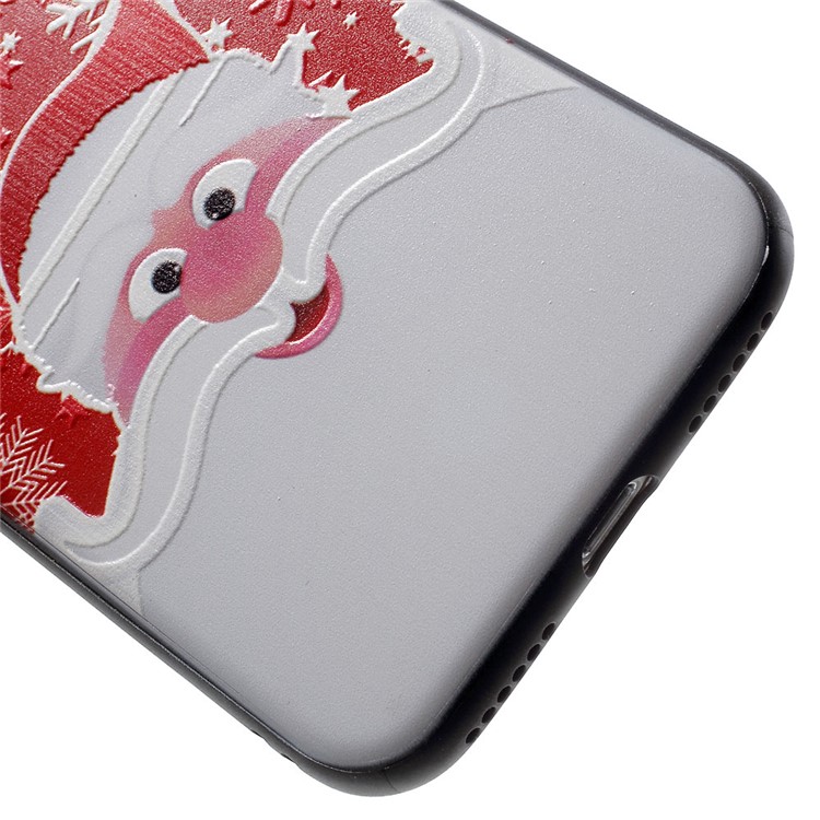 XINCUCO Christmas Embossed Hybrid PC + TPU Case for iPhone 7 - Happy Mr. Santa-6