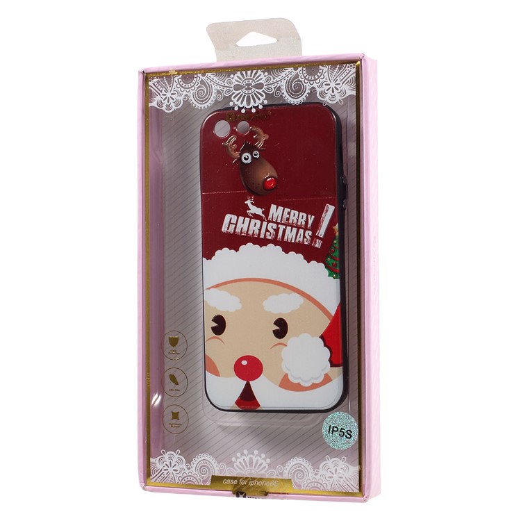 XINCUCO Christmas Embossed Hybrid PC + TPU Case for iPhone SE/5s/5 - Merry Christmas-7