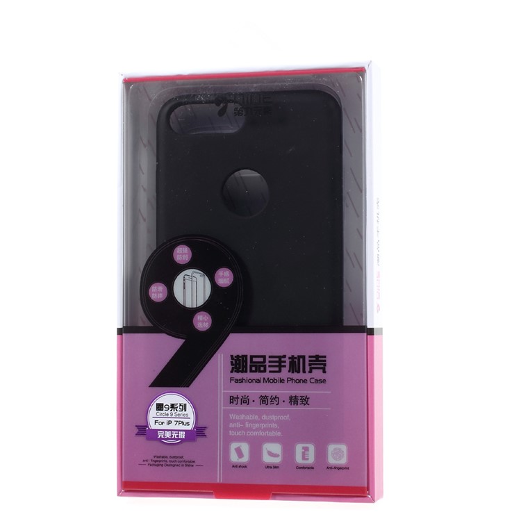 D9ELEMENT Circle 9 Series Liquid Silicone Back Case for iPhone 7 Plus 5.5 Inch - Black-6