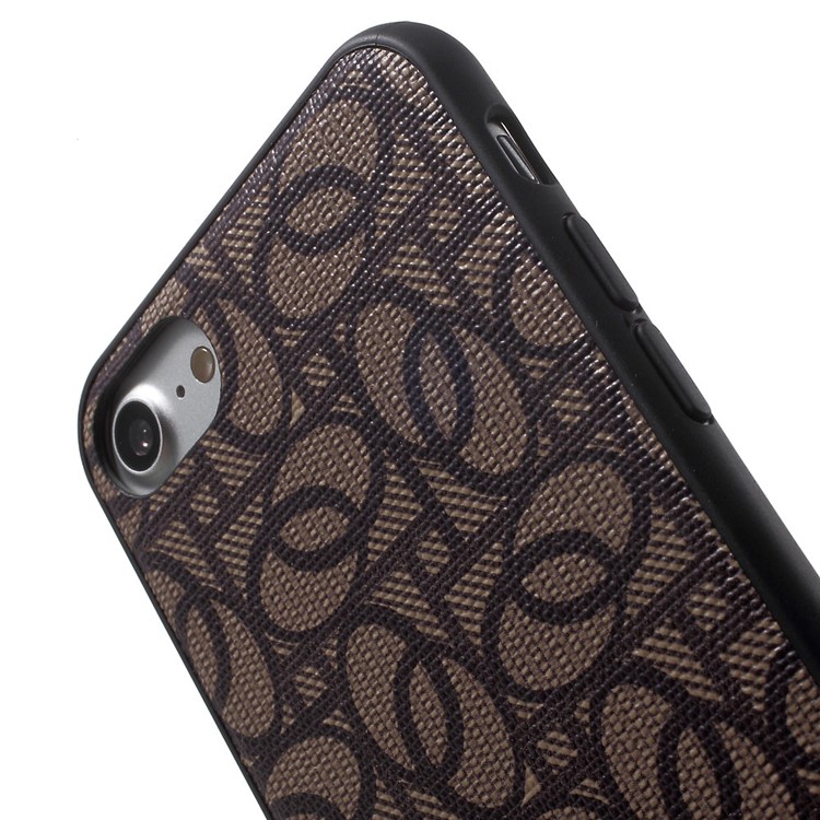 MUTURAL for iPhone 7 Elegant Leather Coated PC + TPU Phone Case - Black-6