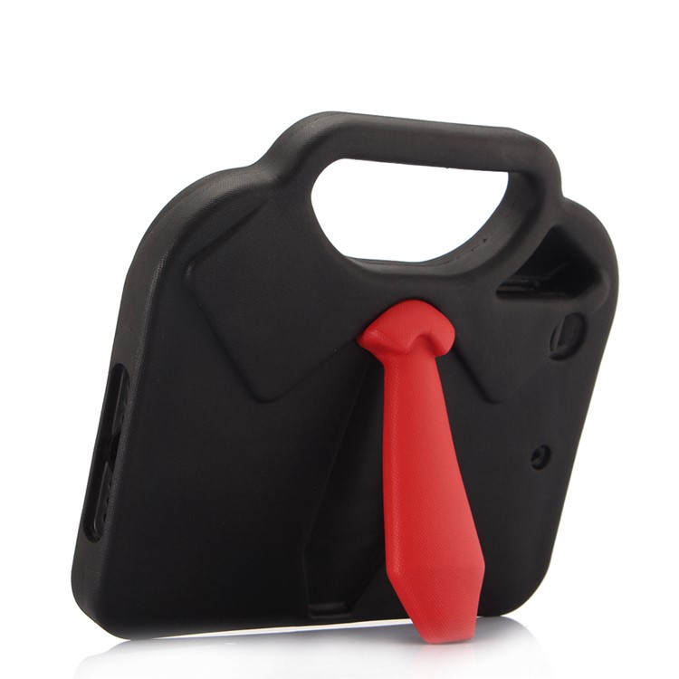 3D Shirt Tie EVA Shockproof Handle Case with Kickstand for iPad mini 4/3/2/1 - Black-5