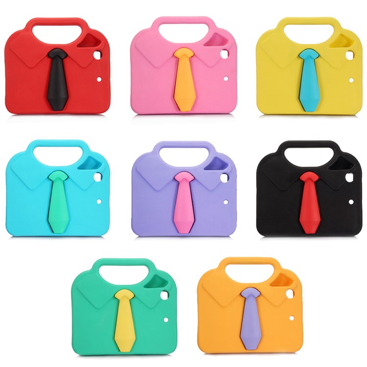 3D Shirt Tie EVA Shockproof Handle Case with Kickstand for iPad mini 4/3/2/1 - Black-6