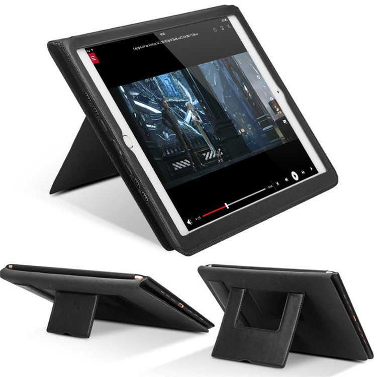

QIALINO Умный Старомодный Кожаный Корпус 360 Градусов Защитный Чехол Для Ipad Pro 9.7 - Черный, iPad Pro 9.7 (2016)