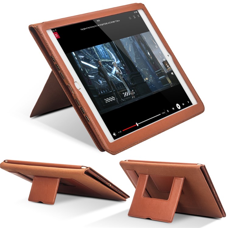 

QIALINO Vintage Кожаный Кожаный Кожаный Защитный Чехол Для Ipad Pro 9.7 - Коричневый