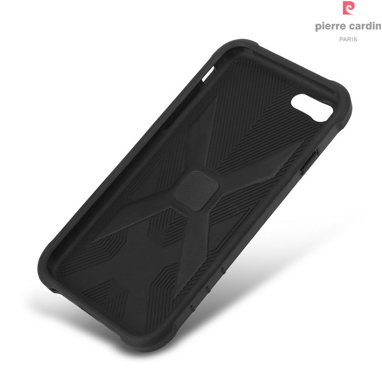 PIERRE CARDIN Rugged Shockproof PC TPU Hybrid Case for iPhone 7 4.7 inch - Black-2