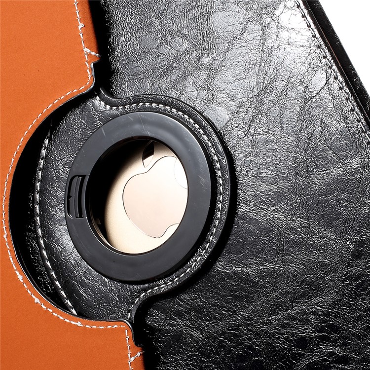 Crazy Horse Swivel Stand Leather Case with Credit/SIM Card Slots for iPad Pro 9.7 - Black-10