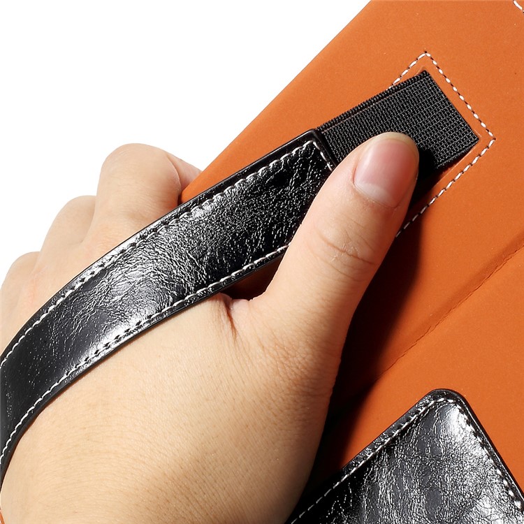 Crazy Horse Swivel Stand Leather Case with Credit/SIM Card Slots for iPad Pro 9.7 - Black-11