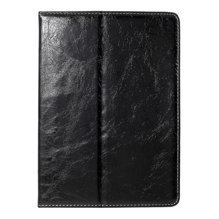 Crazy Horse Swivel Stand Leather Case with Credit/SIM Card Slots for iPad Pro 9.7 - Black-2